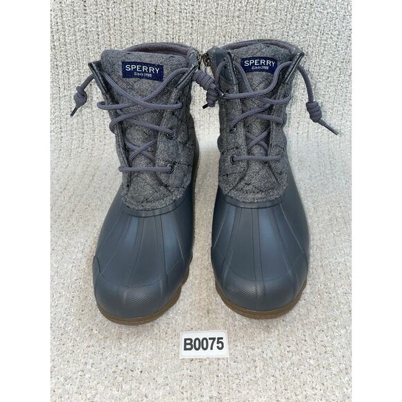 SPERRY Syren Gulf Wool Quilt Duck Boot in Grey Size 8M Womens - Picture 2 of 8